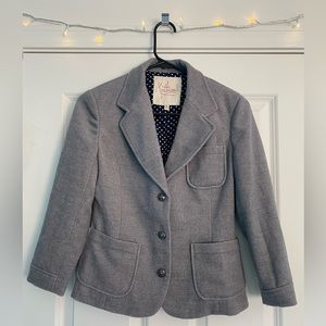 ModCloth Gray Blazer Myrtlewood of California, Small